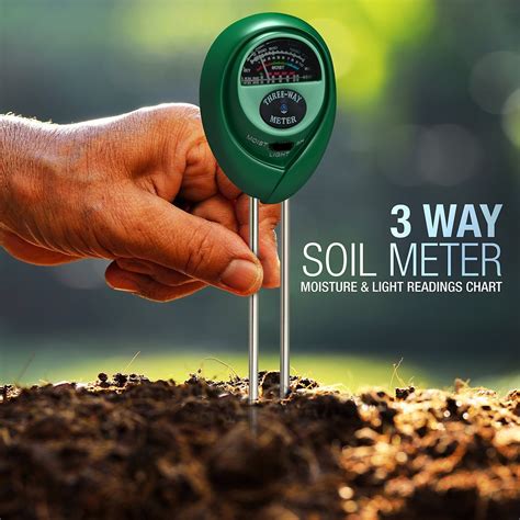 custom outdoor soil moisture meter|3 way soil meter chart.